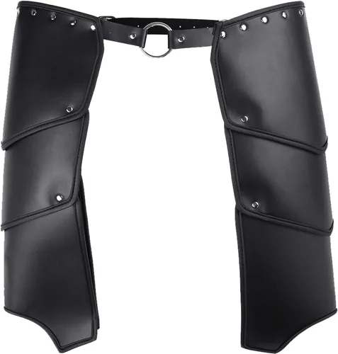 Vista 2 de YONGHS - Cinturón de cuero para hombre, diseño de caballero vikingo, estilo medieval