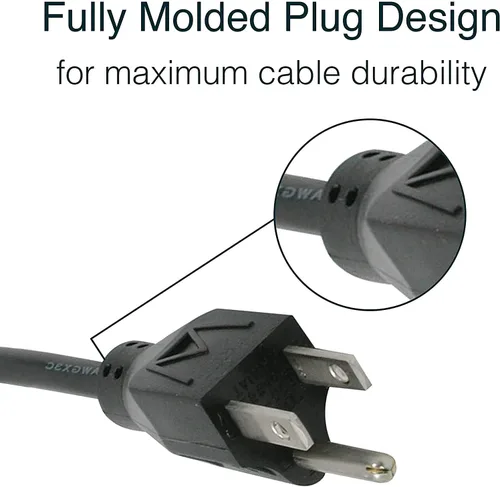 Vista 3 de Cables To Go cable de alimentación universal, calibre 18, IEC320C13 a NEMA 5-15P 18 AWG Negro