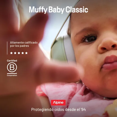 Vista 11 de Alpine Muffy - Protección de oídos para bebés y niños pequeños de hasta 36 meses, certificado CE y ANSI, orejeras con reducción de ruido, cómodos