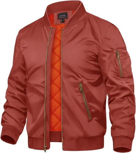 Vista 10 de TACVASEN - Chaquetas de hombre. Chaqueta bomber de otoño e invierno, acolchada, con cremallera completa, cálida, de estilo casual