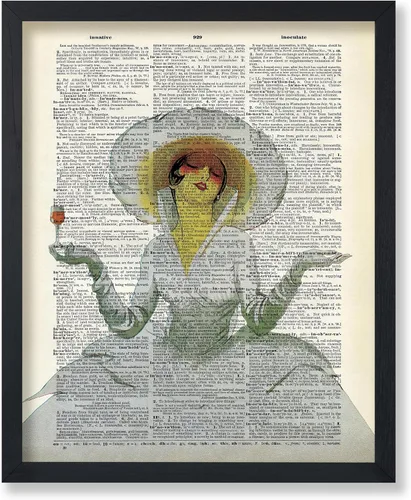 Vista 29 de Poster Master Póster artístico de diccionario, diseño de mariposa sobre gato, arte de gato y mariposa, regalo para veterinarios, amantes