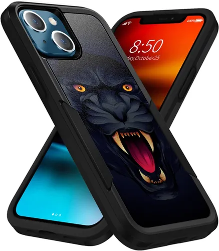 Vista 20 de CasesOnDeck Grip Case Compatible with Apple iPhone 14 (6.1") / iPhone 14 Case [Dual Tactical] Slim Heavy Duty Heavy Duty Case Black Matte (Astronaut)