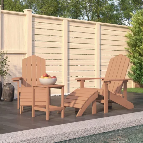 Vista 20 de Sillas Adirondack para patio con reposapiés y mesa HDPE antracita silla de patio al aire libre sillas de comedor al aire libre Sillas para Comedor