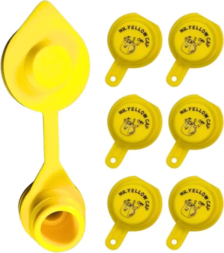 Vista 30 de 25 tapas de ventilación amarillas para bidones de gasolina de plástico y de metal, kit de ventilación para bidones de gasolina Blitz, tapas