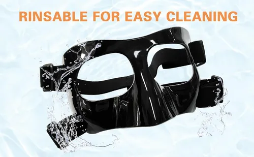 Vista 8 de Protector de nariz para nariz rota, máscaras protectoras para baloncesto y deportes de fútbol, máscara facial ajustable con acolchado de espuma