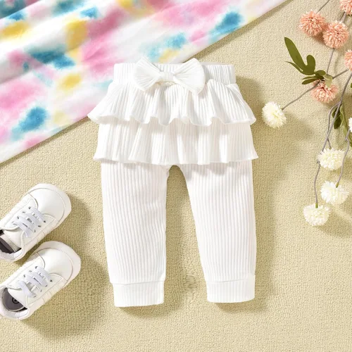 Vista 5 de Aalizzwell Conjunto de mameluco acanalado para bebés y niñas prematuros, para otoño e invierno