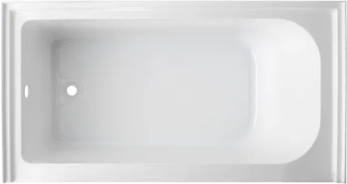 Vista 3 de Kingston VTAP6032L21A - Tina de alcoba acrílica de 3 paredes, color blanco brillante