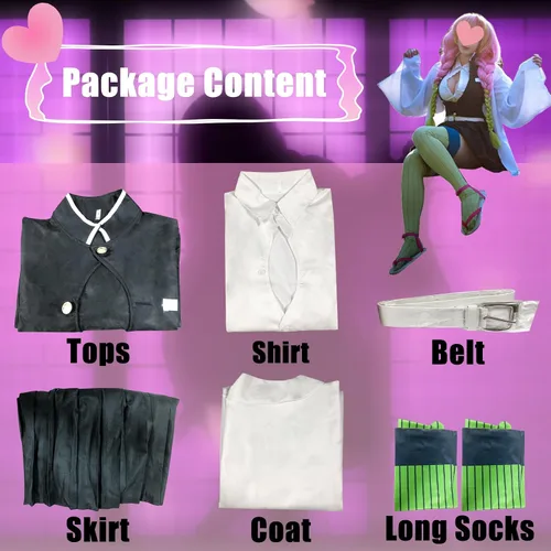 Vista 4 de panmo DEMOM - Disfraz de cosplay de anime para mujeres y niñas, Halloween, Navidad