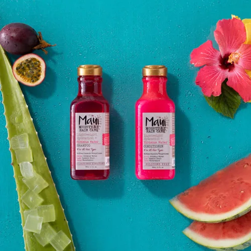 Vista 9 de Maui Moisture - Juego de champú y acondicionador de hidratación ligera + agua de hibisco + acondicionador, aloe vera nutritivo suaviza y calma