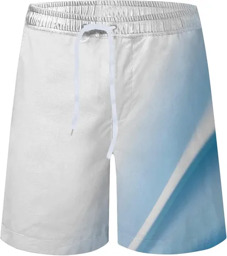 Vista 5 de Conjunto de 2 piezas de verano para hombre, estilo casual, manga corta, camiseta muscular y pantalones cortos deportivos de ajuste clásico