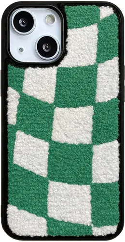 Vista 16 de Funda de briquetas linda y esponjosa para iPhone 14, 6.1 pulgadas (negro)
