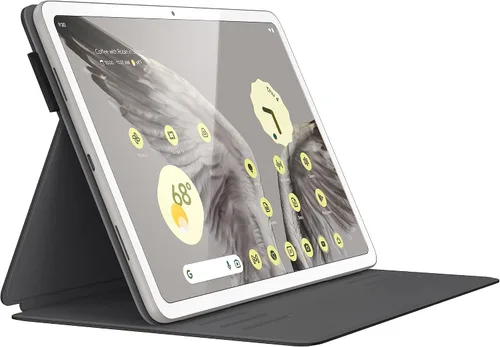Vista 3 de Speck Funda y soporte para tableta Google Pixel 2023 – Diseño plegable delgado, ángulos de visión ajustables, protección de lente de cámara Soporte