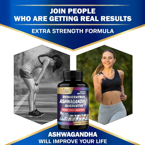 Vista 6 de Organic Cadane Suplementos de Ashwagandha - Apoya la memoria, el sistema inmunológico y la producción de energía - 6 ingredientes premium