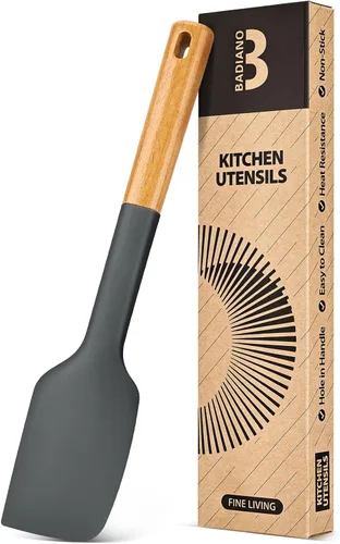 Vista 10 de Badiano Espátula resistente de silicona, raspador de goma para utensilios Negro