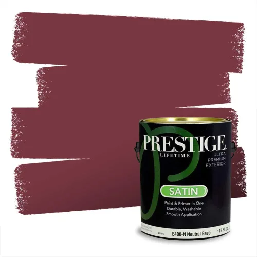 Vista 396 de Prestige Paints Pintura exterior e imprimación en uno, 1 galón, plano, coincidencia comparable de Valspar* Amber Rose*