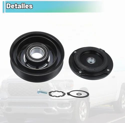 Vista 7 de X AUTOHAUX Kit de embrague del compresor de CA para Ram 1500 8CYL 5.7L 2003 2004 2005 2006 2007 2008 A/C embrague polea placa bobina reparación