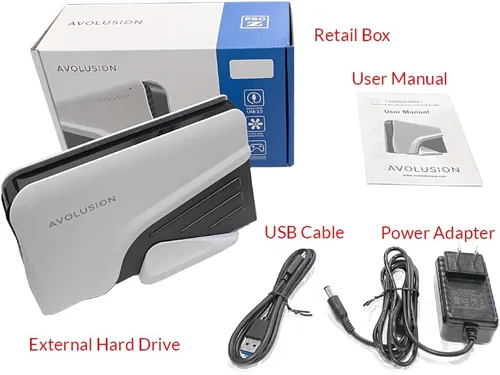Vista 6 de Avolusion PRO-Z Series 8TB USB 3.0 Disco duro externo para PC de escritorio WindowsOS / portátil (blanco)