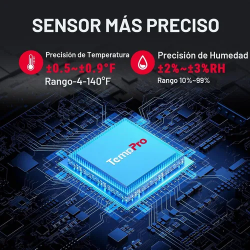 Vista 2 de TempPro TempAir - Termómetro higrómetro Bluetooth, sensor de temperatura