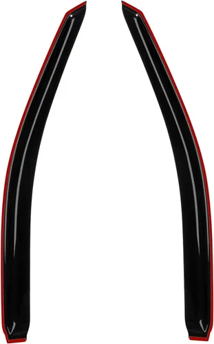Vista 4 de Viseras adhesivas de ventana compatibles con Honda Civic Coupe 2001-2005 serie 2 puertas, deflector de ventana, protector de lluvia ahumado