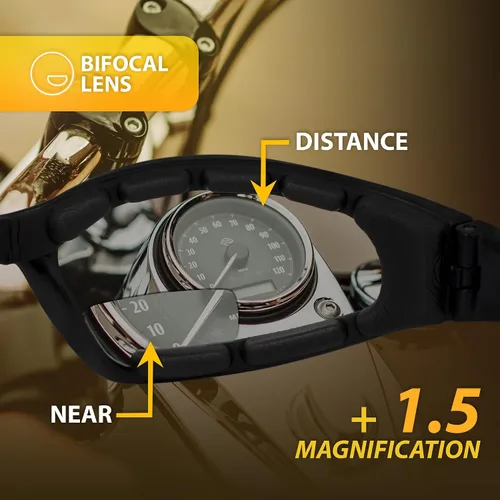 Vista 6 de Global Vision Hercules - Gafas de seguridad antivaho bifocales con espuma EVA, lente transparente
