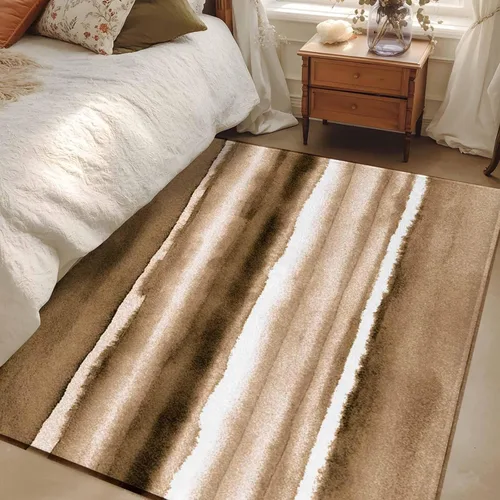 Vista 23 de 2x3 Area Rugs, Blue Stripes Non Slip Area Rugs for Living Room, Bedroom, Barhroom, Entryway, Watercolor Retro Ombre Abstract Tie Dye Art Soft