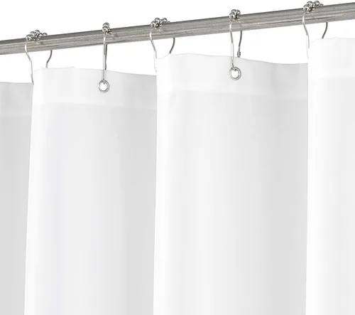 Vista 39 de N&Y Home Cortina o forro de tela para ducha, lavable a máquina, estrecho, negro, de 36 x 72 pulgadas Hotel Quality, Bottom Magnets, Washable