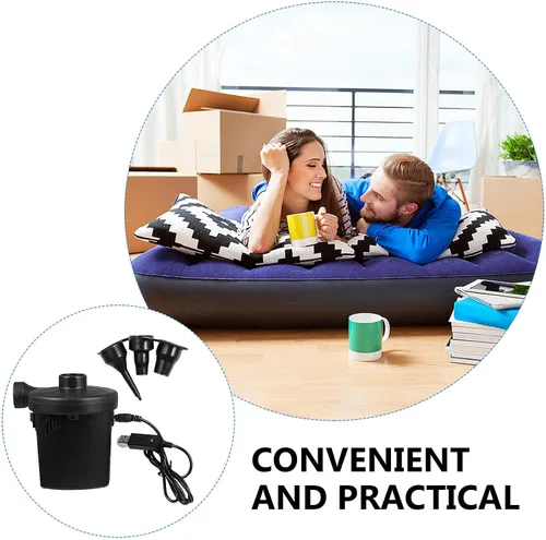 Vista 9 de Sosoport Bomba de aire eléctrica portátil recargable por USB, inflador compacto para flotadores de piscina, colchones de aire, inflado rápido