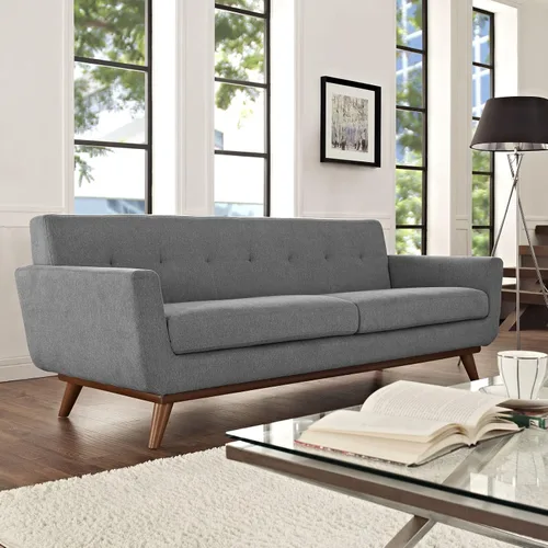 Vista 2 de Modway Engage - Sillón de madera Gris Expectativa