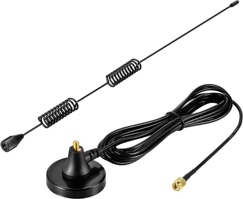 Vista 5 de Bingfu Doble banda VHF UHF 136-174MHz 400-470MHz Handheld Two Way Ham Radio Antena de base magnética SMA Antena macho para Walkie Talkie Icom Yaesu