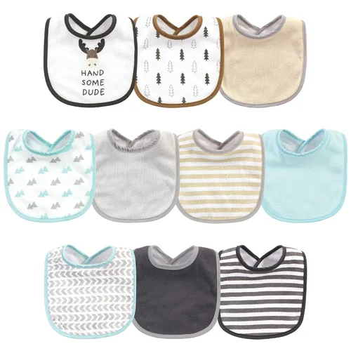 Vista 7 de Hudson Baby - Baberos unisex de algodón y poliéster, talla única
