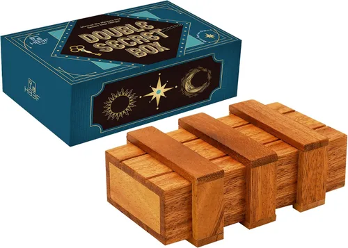 Vista 10 de BSIRI Magic Box Secret Brain Teaser - Cajas de rompecabezas de madera con compartimentos ocultos ideales para dinero misterioso y joyas, caja