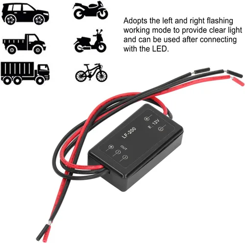 Vista 2 de Controlador estroboscópico de flash LED Módulo de destello de luz de coche LED efecto estroboscópico intermitente para luces de trabajo