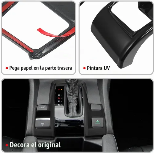 Vista 5 de X AUTOHAUX - Adhesivos para panel de cambios para Honda Civic 16-21 pares