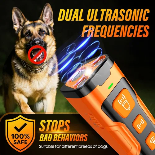 Vista 4 de Dispositivo disuasorio de ladridos de perro YUYQA, 3 dispositivos Naranja