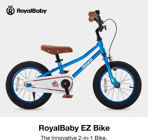 Vista 2 de RoyalBaby - Bicicleta para niños, Terra EZ, bicicleta convertible de equilibrio a pedal, 14, 16 y 18 pulgadas, fácil de aprender a equilibrar