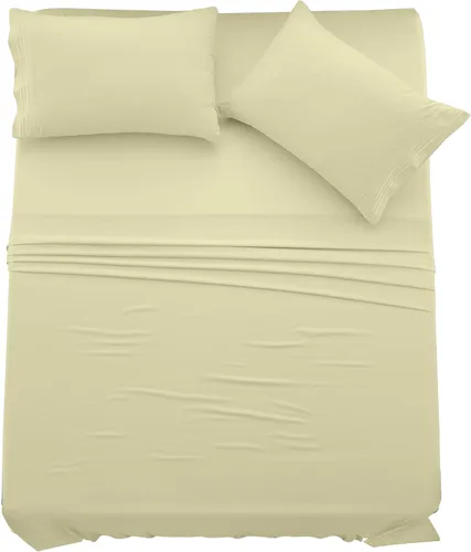 Vista 69 de LUX Décor Juego de Sábanas Twin – 4 Piezas de Sábanas de Cama de Microfibra Ultra-Suave con Sábana Encimera, Sábana Bajera con Bolsillo Profundo