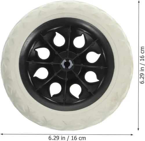 Vista 2 de SOLUSTRE Ruedas de repuesto para carrito de compras de 2 piezas de 6.3 pulgadas para carga de carrito