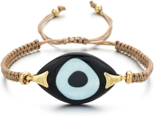 Vista 3 de TheHAD - 25432 - Pulseras de resina con dije de pavo negro para mujer joyería de fe turca ajustable para mujer joyería de fe turca