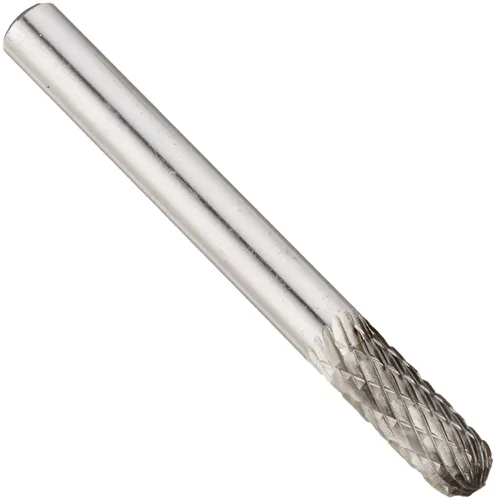 Vista 70 de Drill America SA-1 Rebaba de carburo/lima giratoria cilíndrica de doble corte para amoladora de troquel de 1/4" de diámetro x 5/8" de longitud