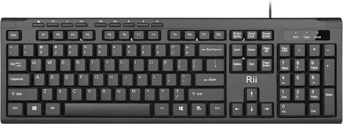 Vista 8 de Rii RK907 Teclado compacto ultrafino USB con cable para Mac y PC, Windows 10/8/7/Vista/XP (negro) (2 piezas)