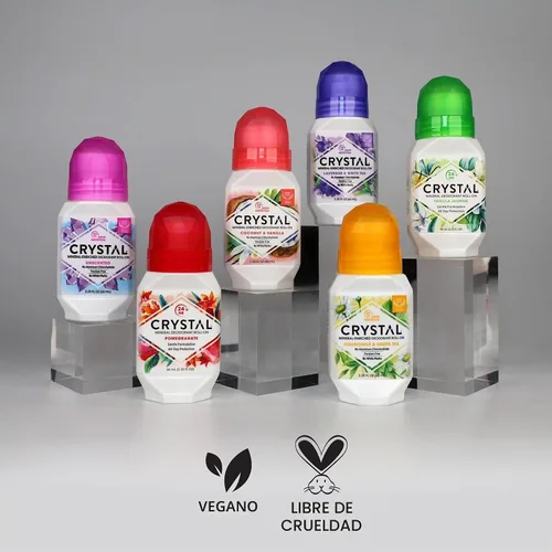 Vista 6 de Crystal Mineral Desodorante Roll-On, lavanda y té blanco, morado, 2.25 onzas líquidas