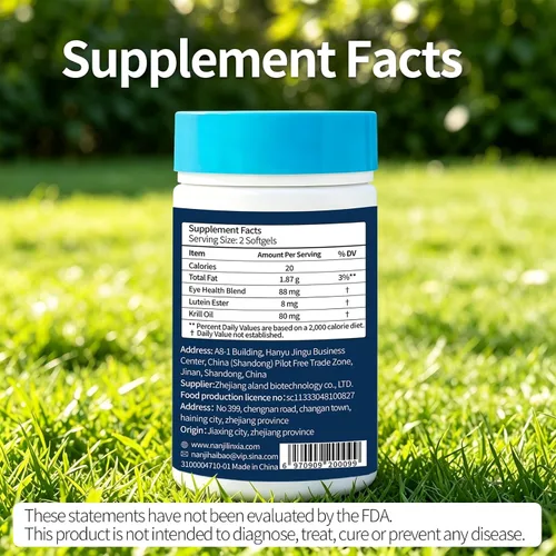 Vista 8 de Aceite de krill de éster de luteína, suplemento de apoyo para la salud ocular, 60