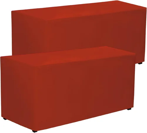 Vista 11 de PLOYMONO - Juego de 2 manteles ajustables, mantel de longitud hasta el suelo para mesa rectangular de 4 pies (122x61 cm) de poliéster, ideal