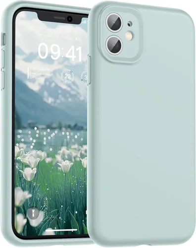 Vista 116 de SUPFINE - Funda diseñada para iPhone 12, silicona líquida premium con [forro de microfibra suave antiarañazos][protección de cámara mejorada], funda