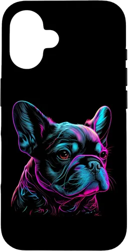 Vista 32 de French Bulldog Retro Design Case for iPhone 17