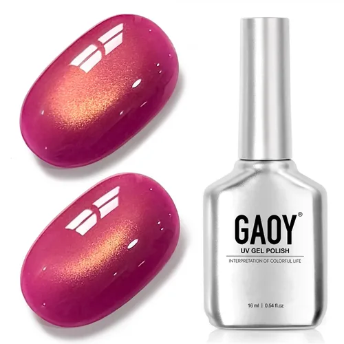 Vista 40 de GAOY Esmalte de uñas de gel Brown Cat Eye, 4629 azul ámbar, 0.5 fl oz Ámbar azul