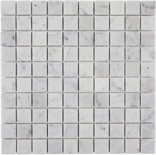 Vista 10 de Azulejo de mosaico de mármol, azulejos de mármol dorado Calacatta, cuadrado de 1 pulgada, afilado, para cocina, baño, pared, piso, 5 hojas/caja
