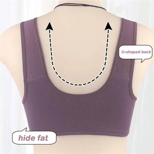 Vista 5 de Glamorette Snap Front Bra Mujer Mayor, Glamorette - Sujetador de algodón con cierre frontal