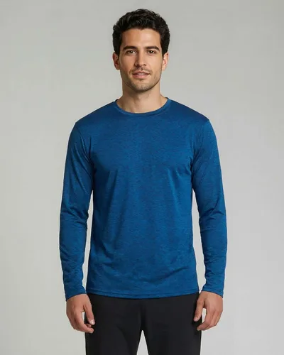 Vista 47 de Real Essentials Paquete de 4 unidades: camiseta de manga larga para hombre Dry Fit, disipa la humedad, protección solar FPU 50+ contra rayos