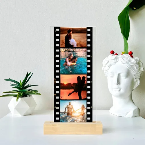 Vista 2 de Fotos de película de memoria personalizadas, decoración acrílica, marco de fotos personalizado en rollo de cámara, álbum de fotos significativo